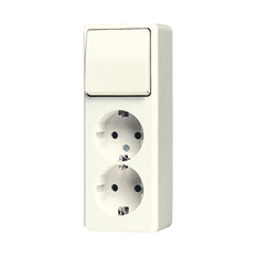Jung Ap600 Combiné De Prise Double Blanc - 626A