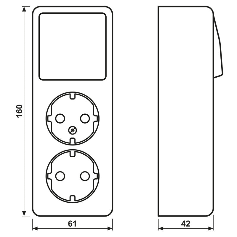 Jung Ap600 Combiné De Prise Double Blanc - 626A