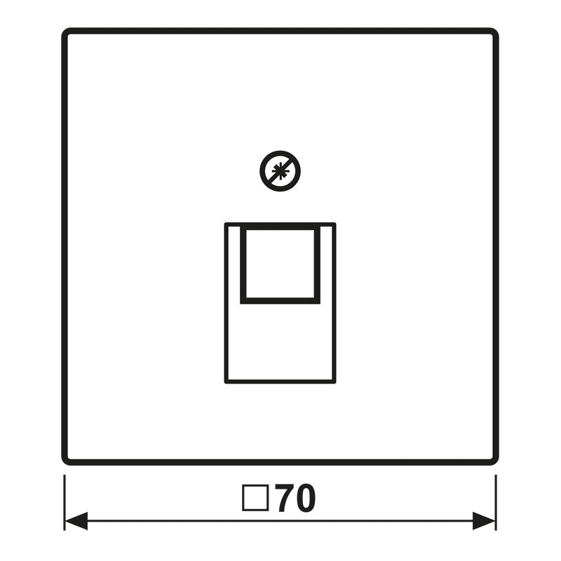 JUNG LS990 Prise Réseau Unique UAE Capot Blanc - LS969-1UA
