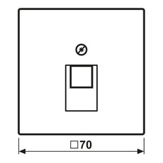 JUNG LS990 Prise Réseau Unique UAE Capot Blanc - LS969-1UA