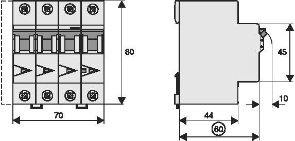Eaton MRB6 RCBO 16A 100mA 3P+N B-Caractéristique 6kA - 120654