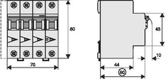 Eaton MRB6 RCBO 16A 100mA 3P+N B-Characteristic 6kA - 120654