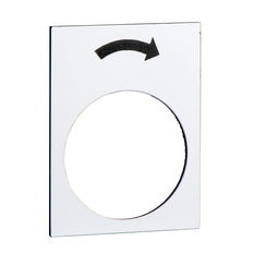 Étiquette Harmony XAC Symbole De Virage Lent À Droite 30x40mm Blanc - ZB2BY4919 [5 Pièces]