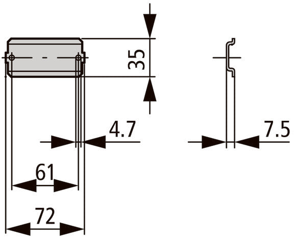 Eaton TS-CI-K1 Rail De Fixation Din Pour Petits Enceintes - 206901 [2 Pièces]