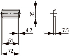 Eaton TS-CI-K1 Rail De Fixation Din Pour Petits Enceintes - 206901 [2 Pièces]