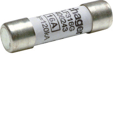 Hager Weber Fusible Cylindrique Industriel 16A 500V 10x38mm - LF316G [10 Pièces]