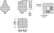 Eaton K1 Rotary Handle 6mm Door Mount With Padlock - 1818031
