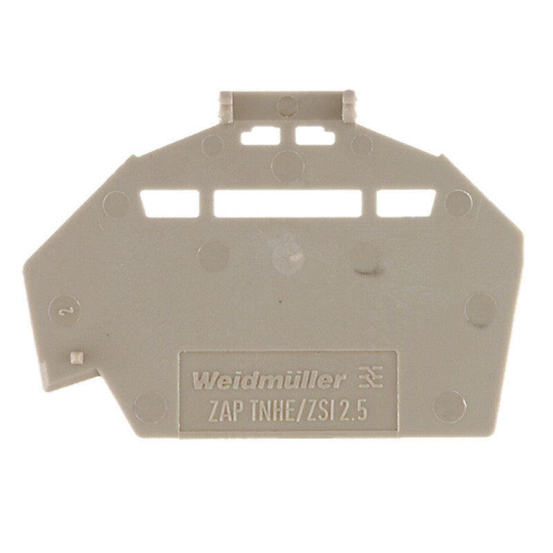 Plaque D'Extrémité Du Bloc De Jonction Weidmuller 46.7mm Beige Foncé - 1610840000 [10 Pièces]