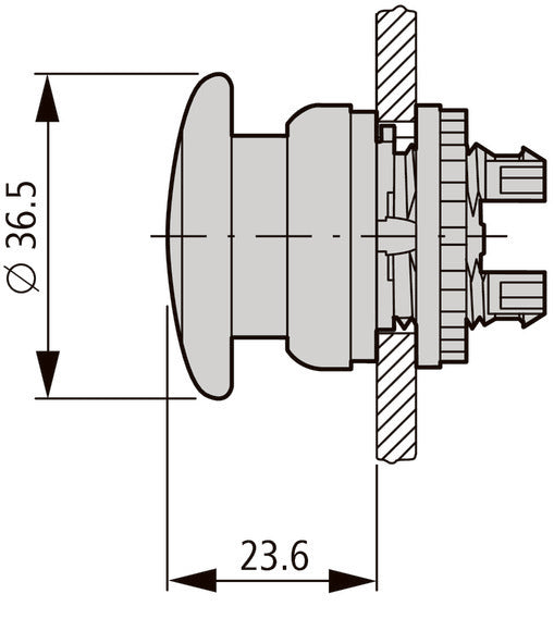 Eaton RMQ-Titan M22-DRP-R Bouton Poussoir Champignon D'Urgence - 216745 [5 Pièces]