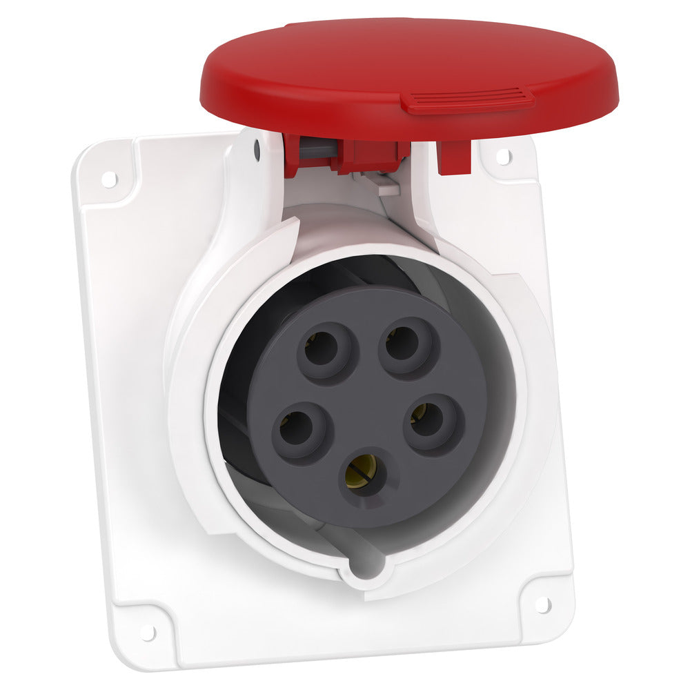 Schneider PratiKa 16A 5P Prise De Panneau Anglée 400V IP44 - PKF16F435