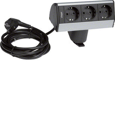 Module D'Alimentation De Bureau Hager 3 Prises Schuko Anodisé - G7067ELN