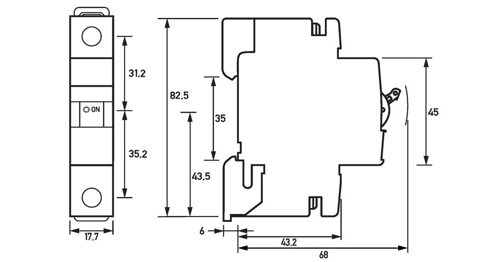 DLS 6I Disjoncteur Monopolaire 16A C-Courbe 10kA - 09916203