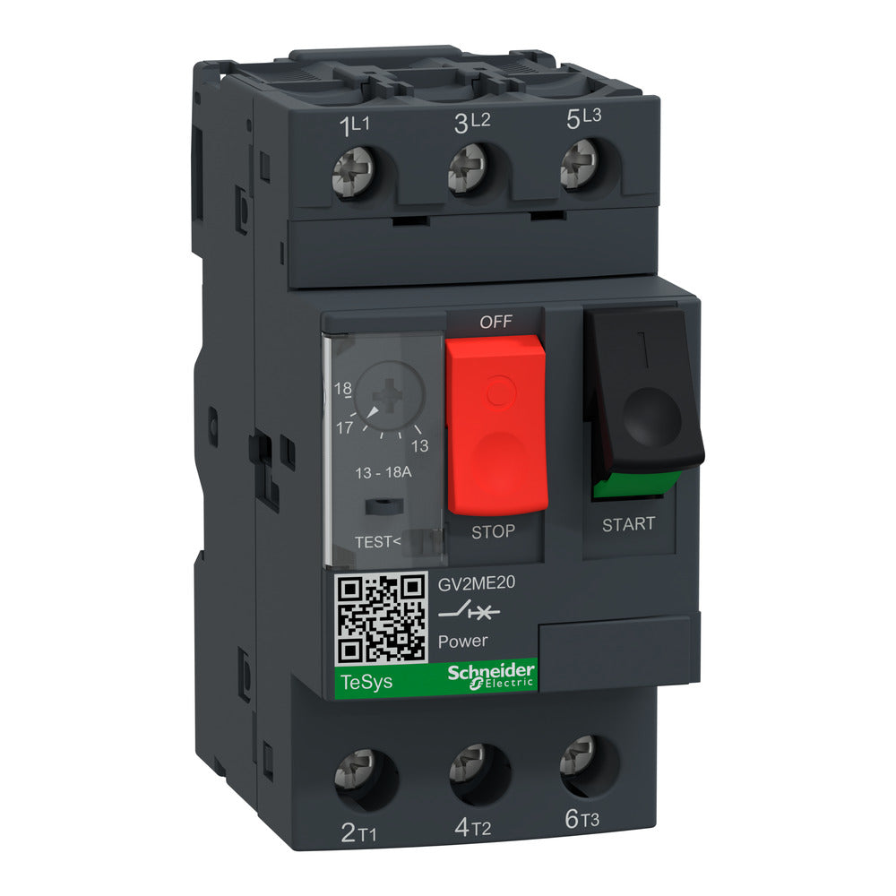 TeSys Gv2Me20 Disjoncteur De Protection De Moteur 13-18A - Gv2Me20