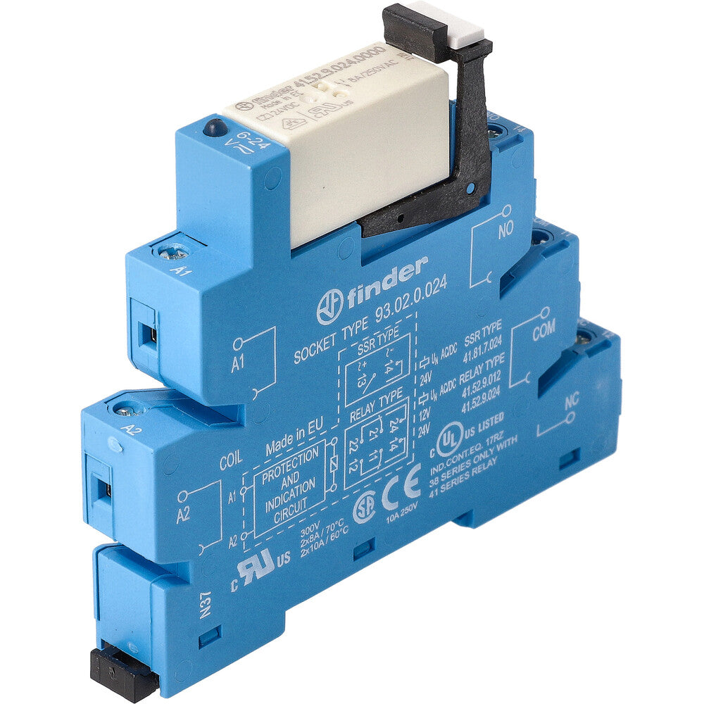 Finder 38.52 Relais D'Interface 2CO 8A 24V CA/CC - 38.52.0.024.0060