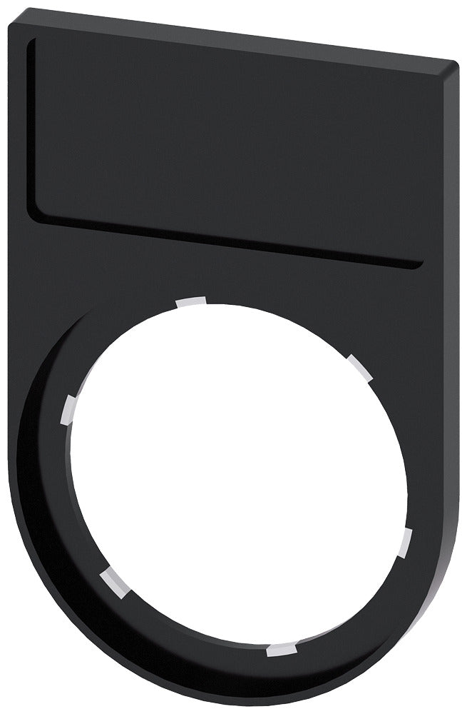 Siemens SIRIUS ACT Porte-Étiquette 12.5x27mm Noir - 3SU19000AG100AA0 [5 Pièces]