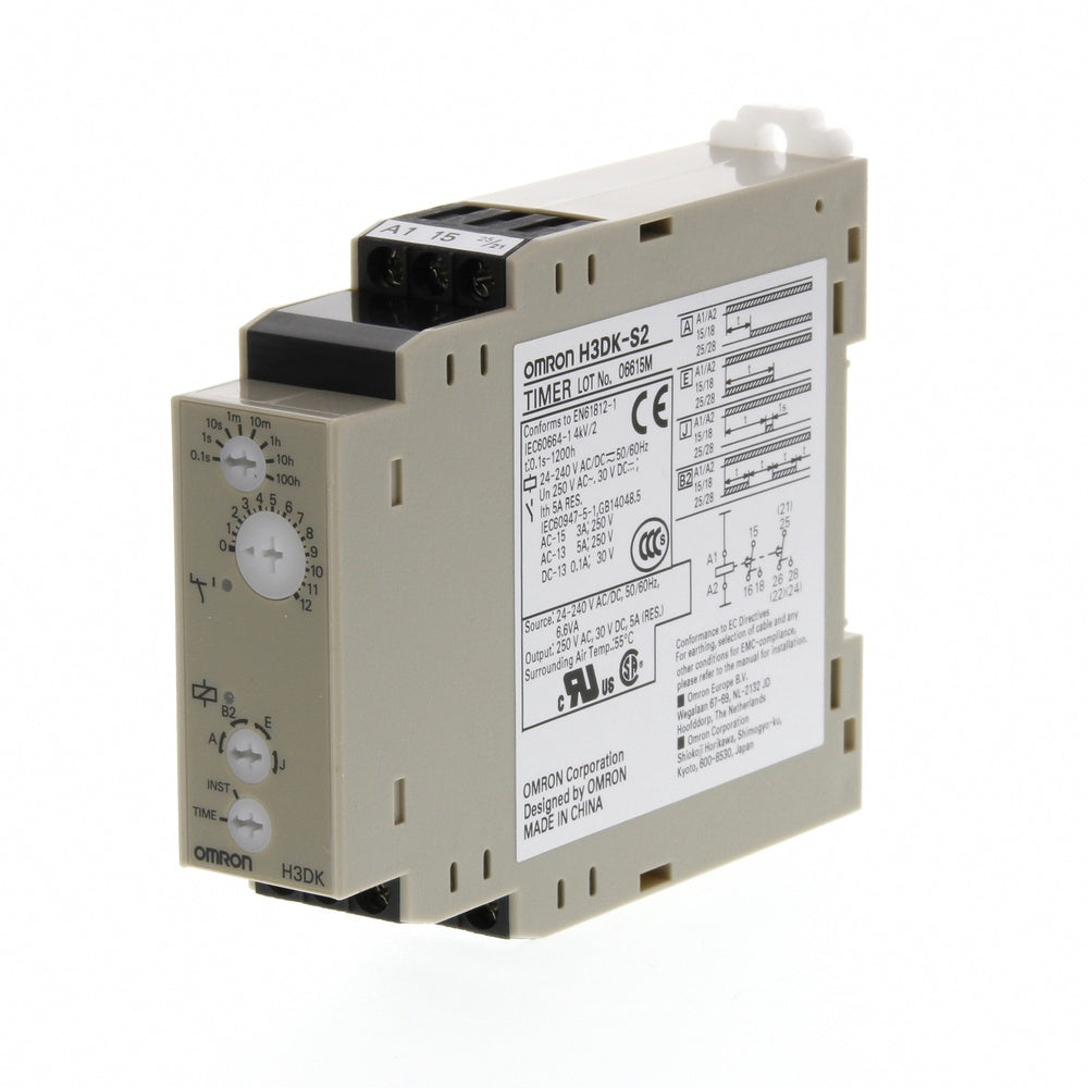Omron H3DK-S2 Minuteur À Modes Multiples Pour Rail DIN 24-240V - H3DK6004B