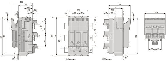 Eaton NH 3-Pole Fuse Switch Disconnector 160A - 183035