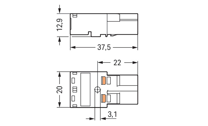 Wago Connecteur Mâle À 2 Pôles 4.00mm Rose - 770-292/082-000 [100 Pièces]