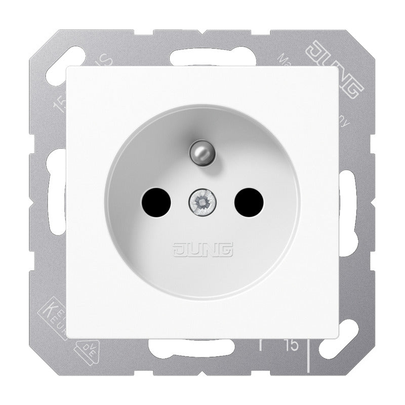 Jung AS500 Prise Française Blanche Avec Protection Enfant - A1520FKIWW