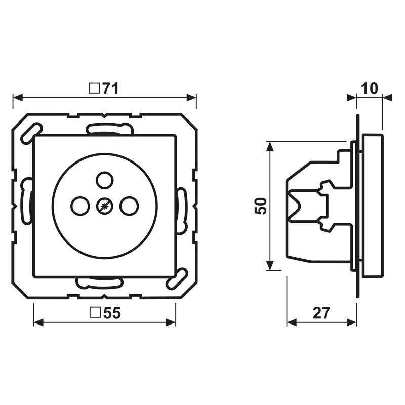 Jung AS500 Prise Française Blanche Avec Protection Enfant - A1520FKIWW