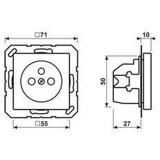 Jung AS500 Prise Française Blanche Avec Protection Enfant - A1520FKIWW