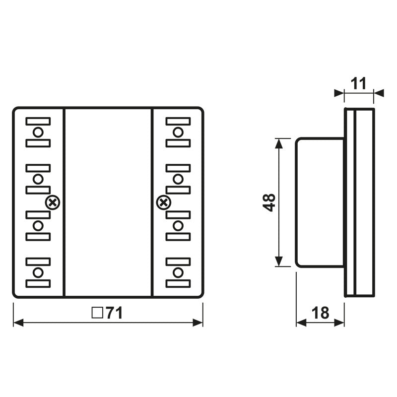 Jung eNet 2-Channel Wireless Wall Transmitter LS Series - FMLS5002M