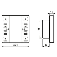 Jung eNet 2-Channel Wireless Wall Transmitter LS Series - FMLS5002M