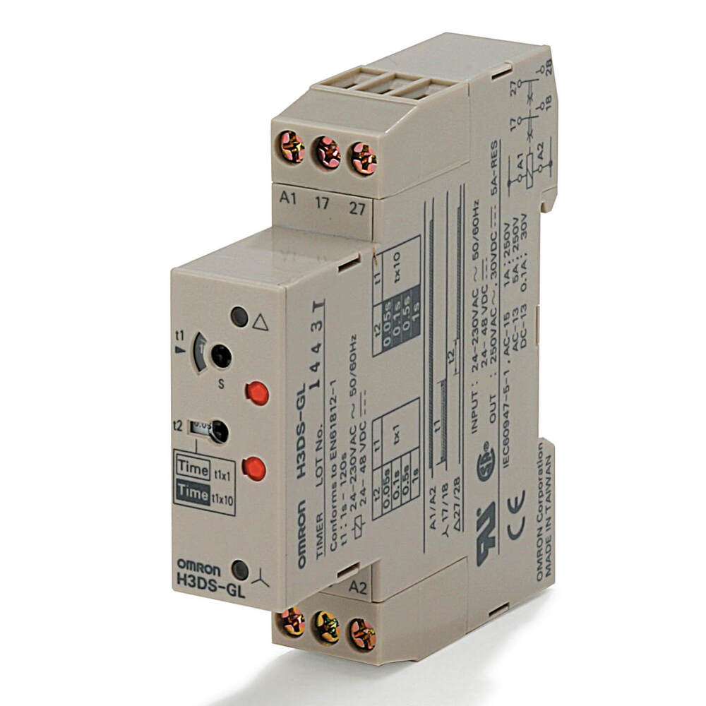 Omron H3DS-GL Étoile-Delta Minuteur Montage Sur Rail DIN - H3DS8002G