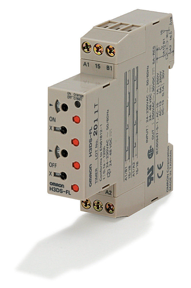 Omron H3DS-GL Étoile-Delta Minuteur Montage Sur Rail DIN - H3DS8002G