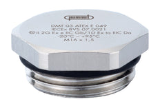 Metric M16x1.5 Ex-Rated Nickel Plated Brass Plug - 1197160050 [2 Pieces]