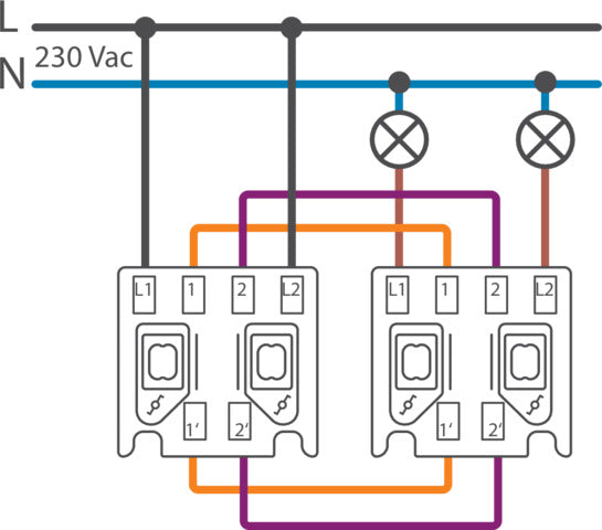 Niko Hydro IP55 Double Interrupteur À Deux Voies Noir - 761-32600