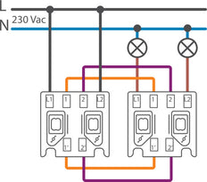 Niko Hydro IP55 Double Interrupteur À Deux Voies Noir - 761-32600