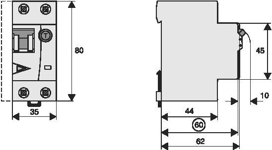 4A 30mA RCBO Circuit Breaker C-Characteristic 10kA - 170615