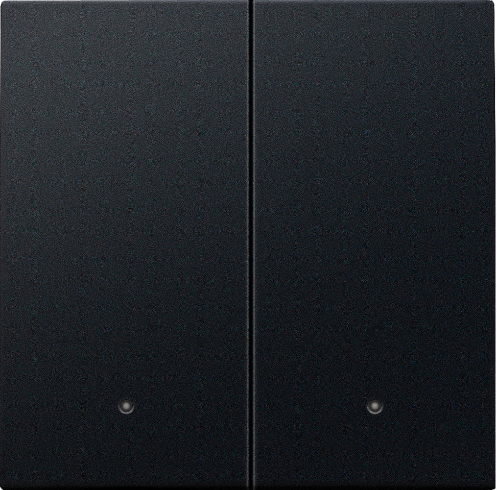 Niko Double Interrupteur Électronique Ensemble De Finition Avec Lentille Noir - 161-32004