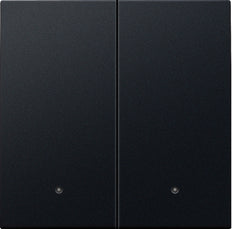 Niko Double Interrupteur Électronique Ensemble De Finition Avec Lentille Noir - 161-32004