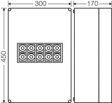 Hensel K7052 IP65 Boîte De Jonction 5-Pôles 95mm² - K 7052
