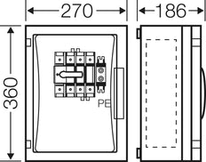Hensel FP 5202 Interrupteur De Charge Encastré 125A 4P - FP 5202