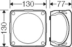 Boîte De Jonction Hensel IP66 130x130mm Avec Verrous Rapides - DK 0600 G