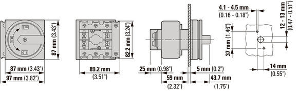 Eaton P3 63A Interrupteur Principal Avec Fonction D'Arrêt 3P+N - 012771