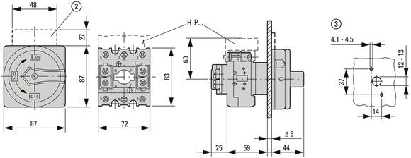 Eaton P3 63A Interrupteur Principal Avec Fonction D'Arrêt 3P+N - 012771