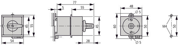 Interrupteur De Contrôle Eaton T0 20A Main-0-Automatique - 026991