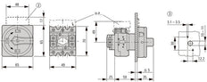 Eaton P1 Interrupteur Principal Quatre Pôles 25A Avec Fonction D'Arrêt - 050740