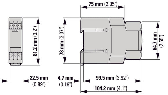 Eaton ETR4-51-A Étoile Delta Minuterie Relais 24-240V CA/CC - 031884