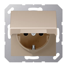 Jung A500 IP44 Prise Schuko Avec Capot Hingé - A1520NBFKLCH
