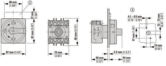 Interrupteur Principal P3 30A 3 Pôles Encastré Avec Serrure - 237893