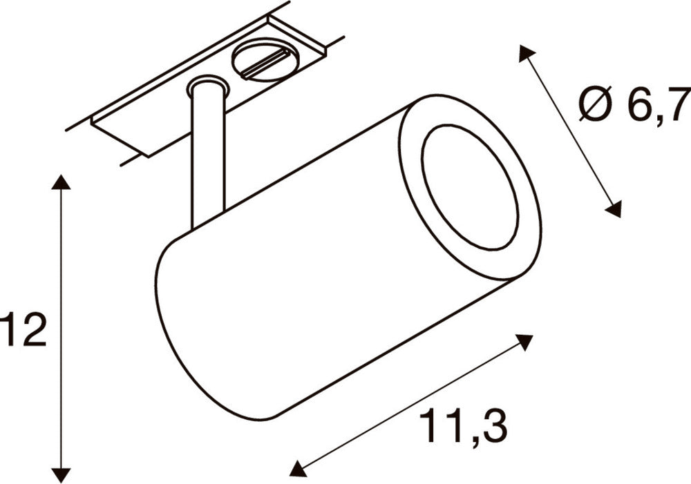 Slv Enola B Rail Gu10 Projecteur Monophasé Blanc - 1002111