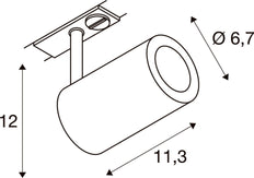 Slv Enola B Rail Gu10 Projecteur Monophasé Blanc - 1002111