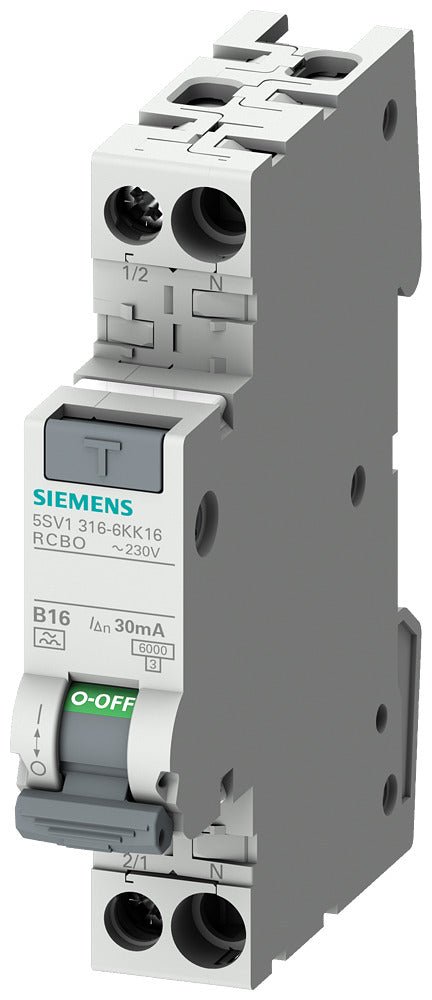 Siemens SENTRON 5SV1 RCBO 4A 30mA Type A Disjoncteur Différentiel - 5SV13167KK04
