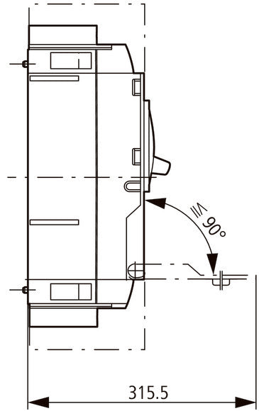 Eaton NZM3 4-Pôles 630A Disjoncteur 50kA IEC - 191489