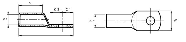Cimco Douille De Câble Tubulaire E-Cu 35mm² M10 - 180734 [5 Pièces]